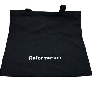 Reformation Tote Bag Black‎ White Canvas Reusable Shopping Grocery Lightweight